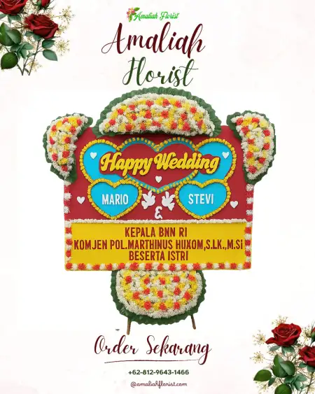 Papan Bunga Pernikahan Klepek
